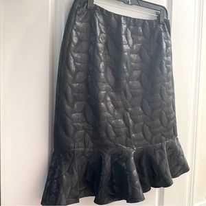 La Nuit Black Brocade Skirt